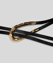 Ceinture Lasso noir détail boucle dorée - Carnaby