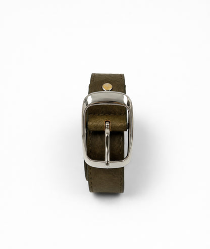 Ceinture en simili cuir Lilia vert face