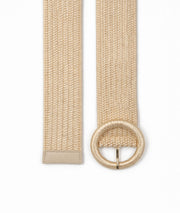 Ceinture tressée élastique Ronda beige face