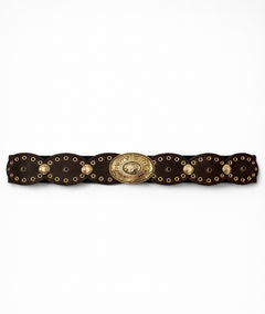 Ceinture Tess empiècements ovales - choco