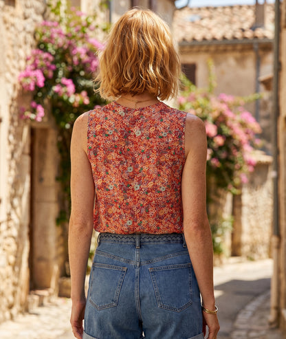 Débardeur Lifli motif fleuri dos — marque Carnaby