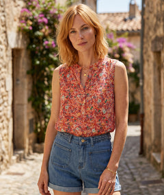 Débardeur Lifli motif fleuri face — marque Carnaby