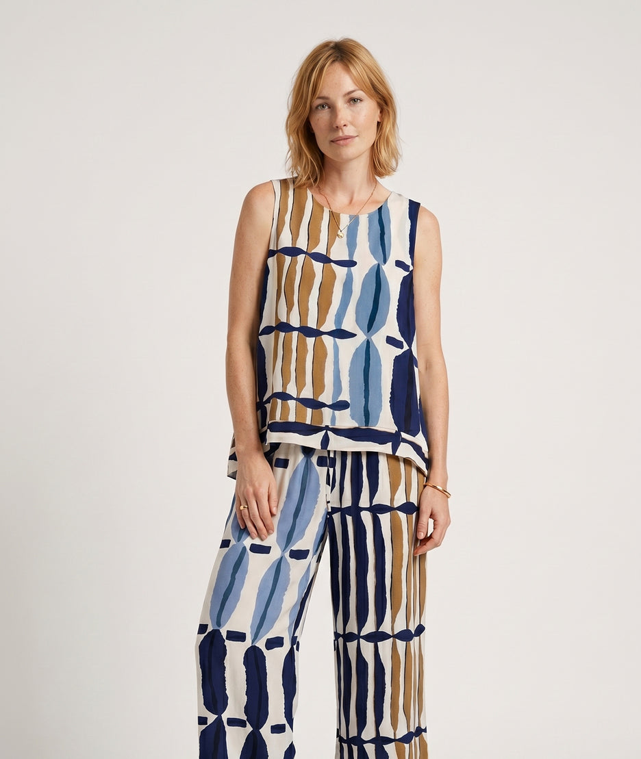 Débardeur Milo bleu face — marque Carnaby