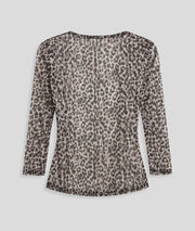 Top en résille Nelly léopard beige dos — marque Carnaby
