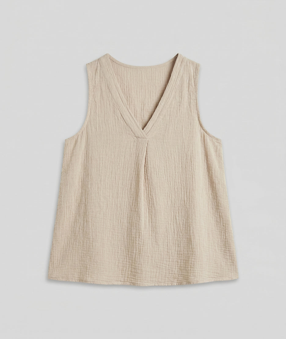 Débardeur Star beige face — marque Carnaby