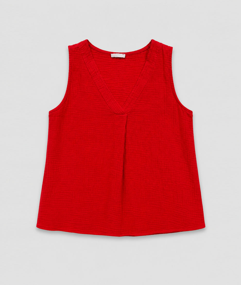 Débardeur Star rouge face — marque Carnaby