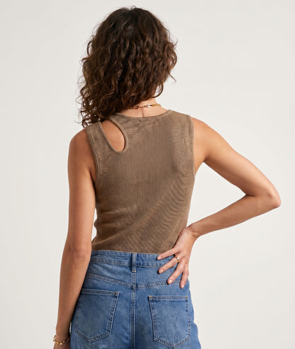 Débardeur Tallia taupe dos — marque Carnaby