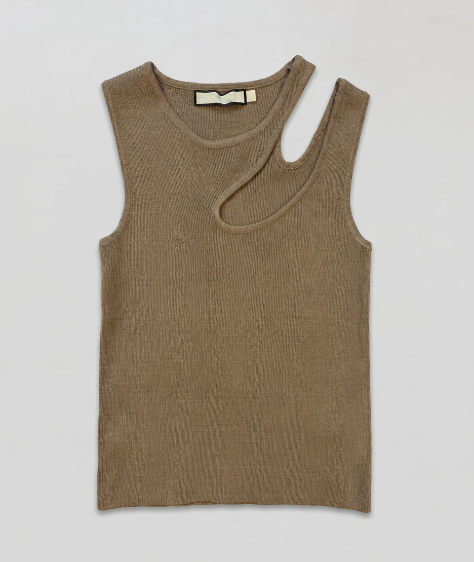 Débardeur Tallia taupe face — marque Carnaby