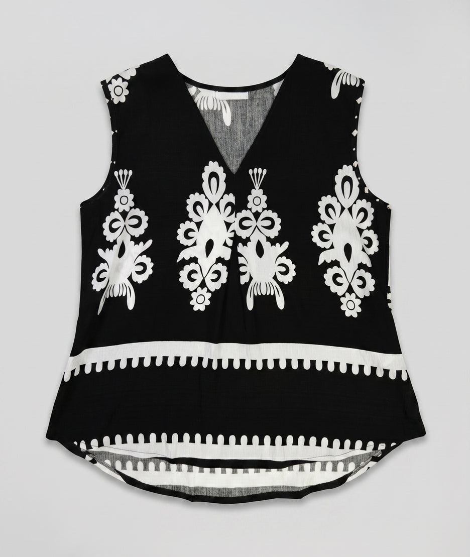 Ensemble short Jordane à motifs - noir/blanc haute avant
