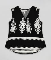 Ensemble short Jordane à motifs - noir/blanc haute avant