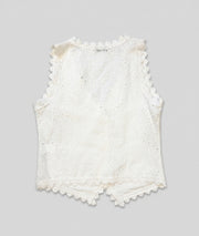 Gilet Bianca blanc dos — marque Carnaby