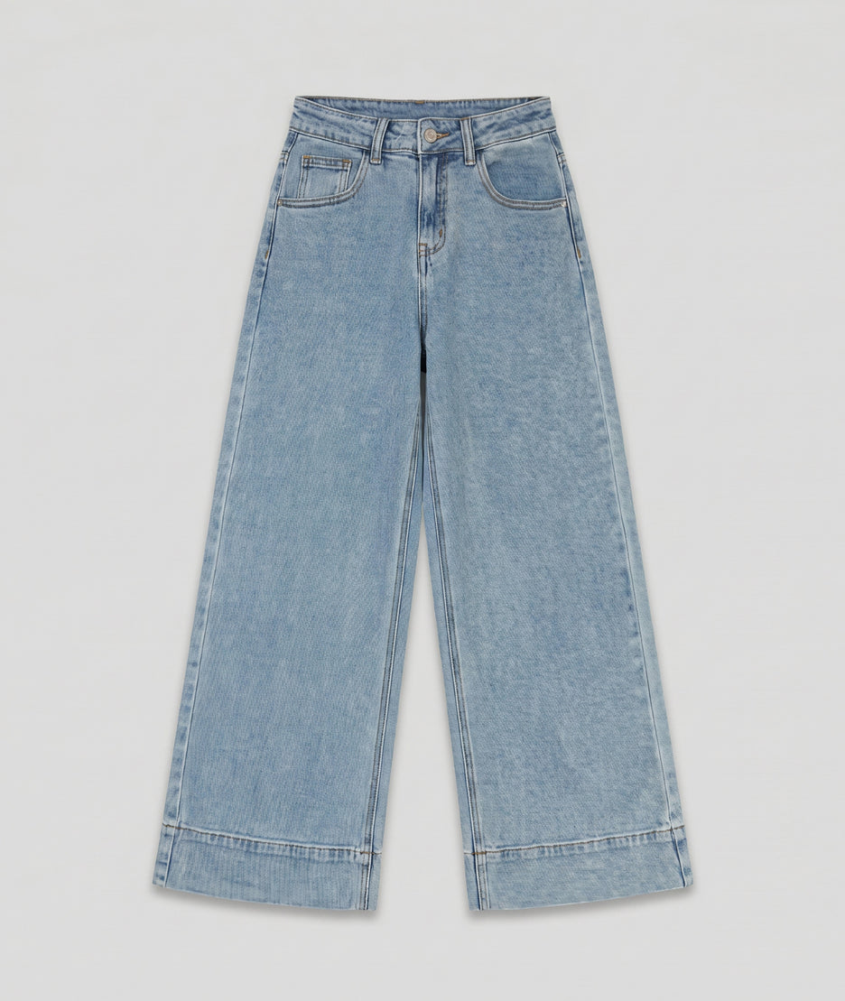 Jean wide leg 7/8 clair face — marque Carnaby