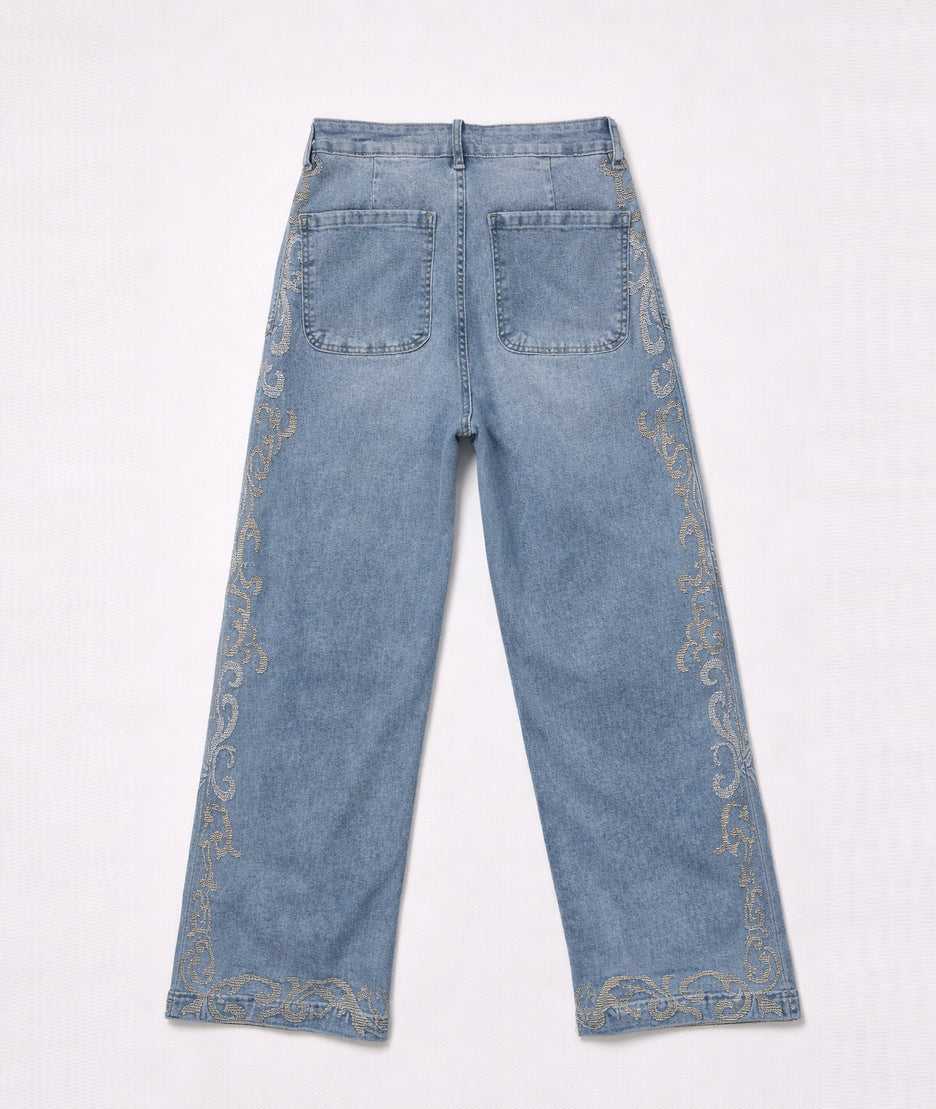 Jean Arabesq à broderie - jean