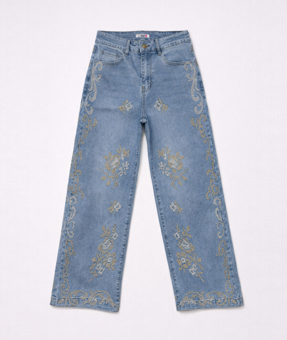 Jean Arabesq à broderie - jean