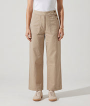 Jean Flabo coupe jupe culotte - taupe