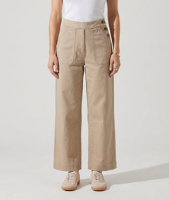 Jean Flabo coupe jupe culotte - taupe