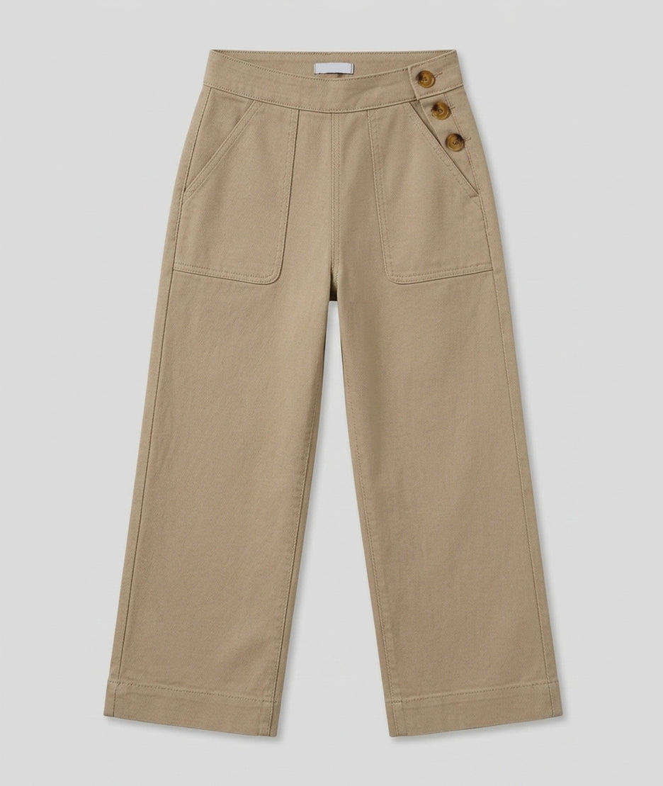 Jean Flabo coupe jupe culotte - taupe
