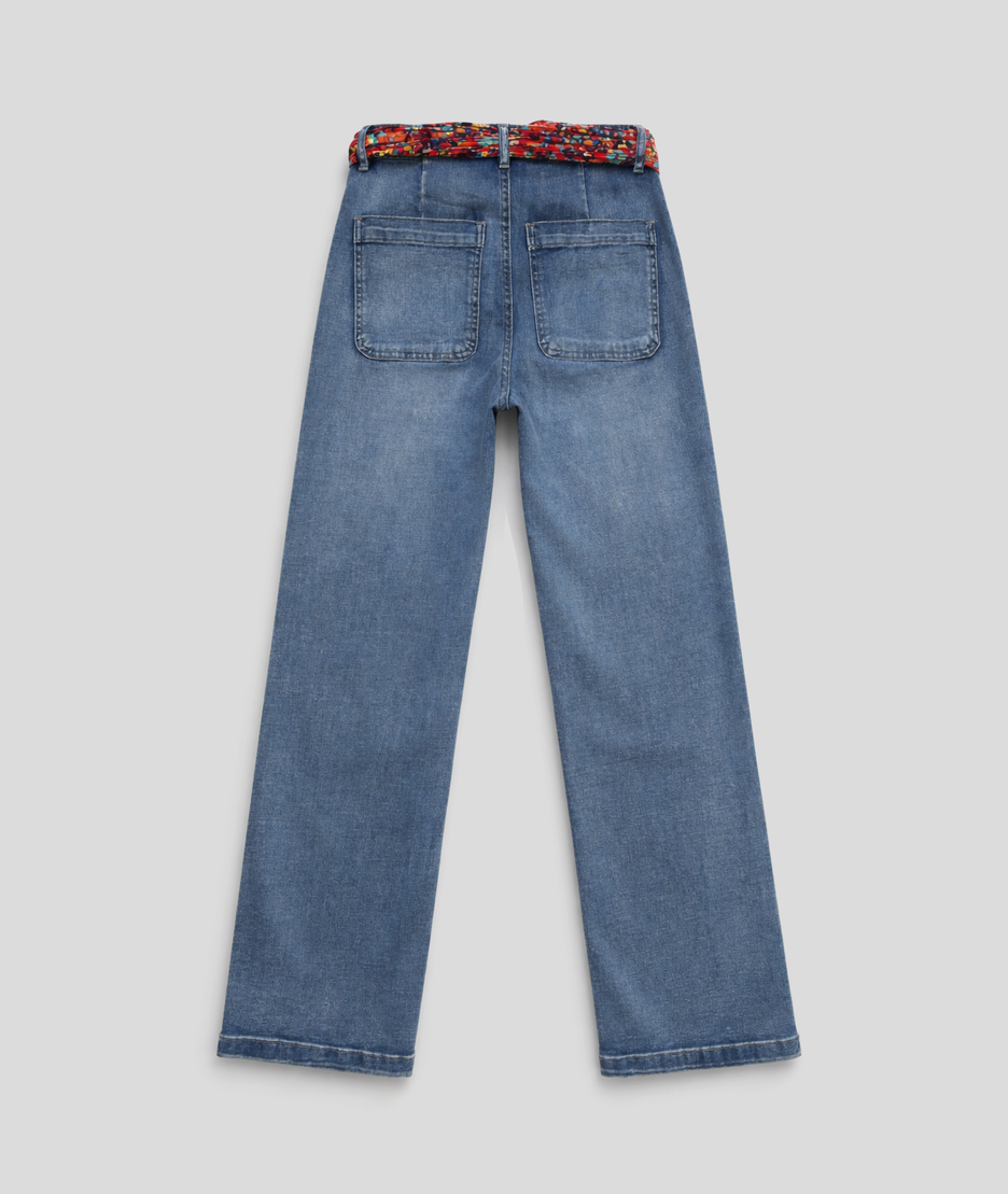 Jean flare taille haute bleu Foulflow - jean