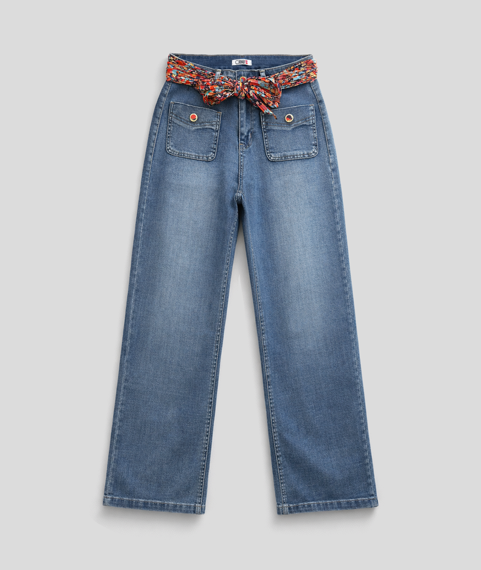 Jean flare taille haute bleu Foulflow - jean