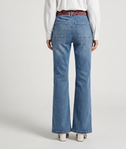 Jean flare taille haute bleu Foulflow - jean