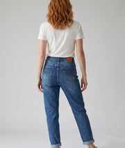 Jean taille haute coupe mum denim femme dos - Carnaby