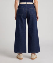 Jean large 7/8ème femme coupe culotte denim brut Pinca — Carnaby