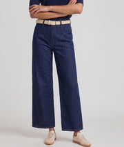 Jean large 7/8ème femme coupe culotte denim brut Pinca — Carnaby