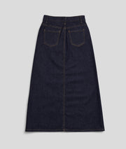 Jupe Dorita longue en jean - jean brut