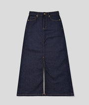 Jupe Dorita longue en jean - jean brut