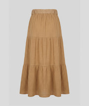 Jupe longue Lizzy camel dos — marque Carnaby