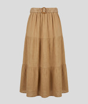 Jupe longue Lizzy camel face — marque Carnaby