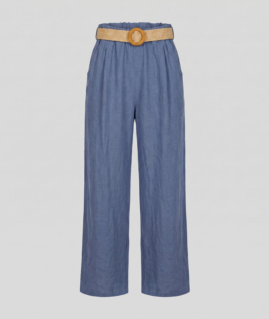 Pantalon Angela jean fond blanc avant - marque Carnaby