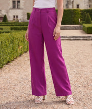 Pantalon Balia habillé violet face
