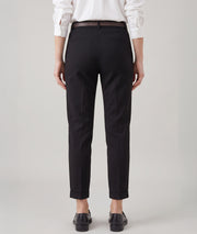 Pantalon chino coupe carotte noir femme avec ceinture dos - Carnaby