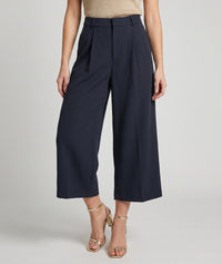 Pantalon court à pinces - noir