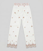Pantalon Bouquet blanc dos — marque Carnaby