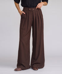Pantalon à pinces Carlita large  - marine