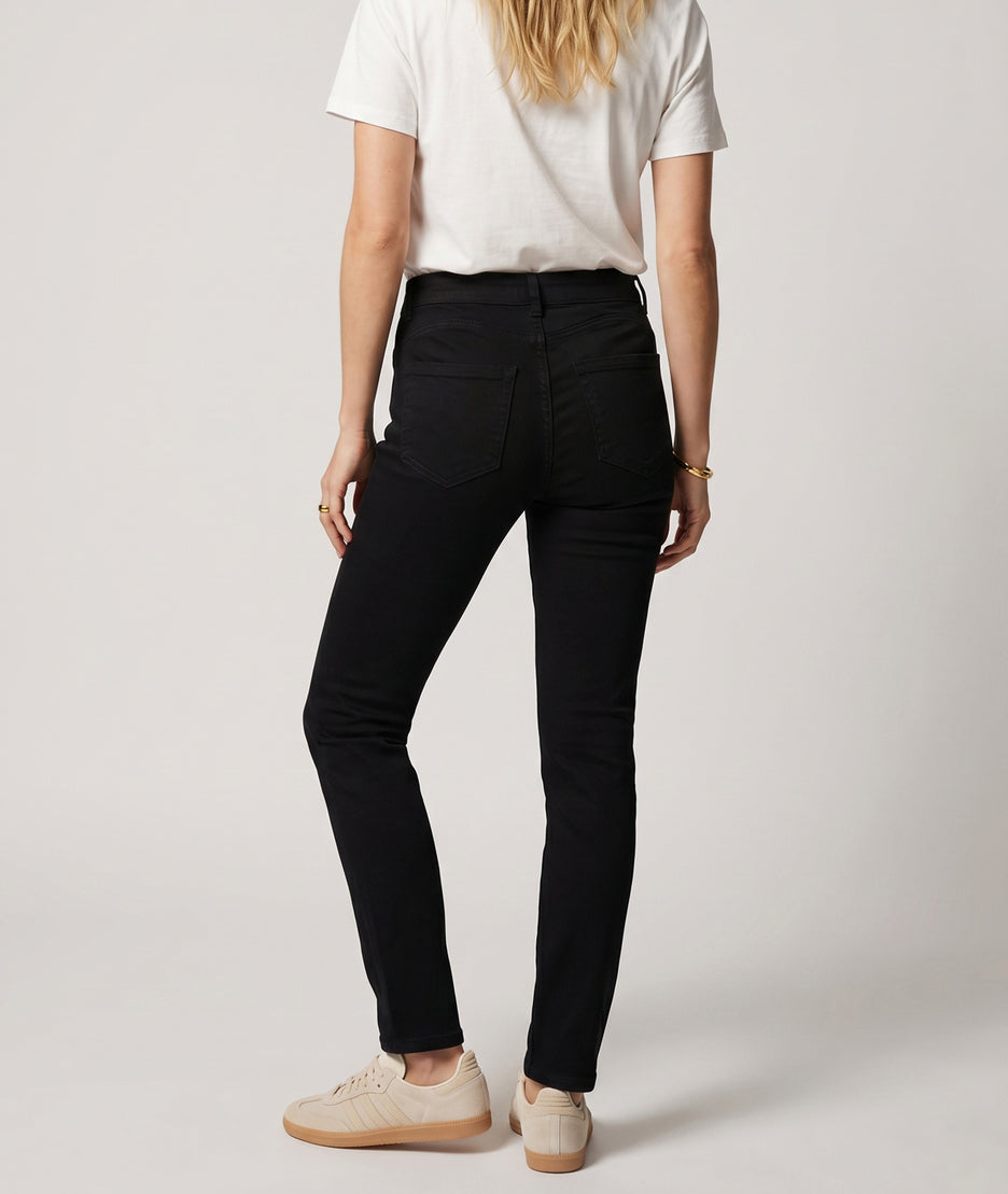 Pantalon Clea slim noir dos
