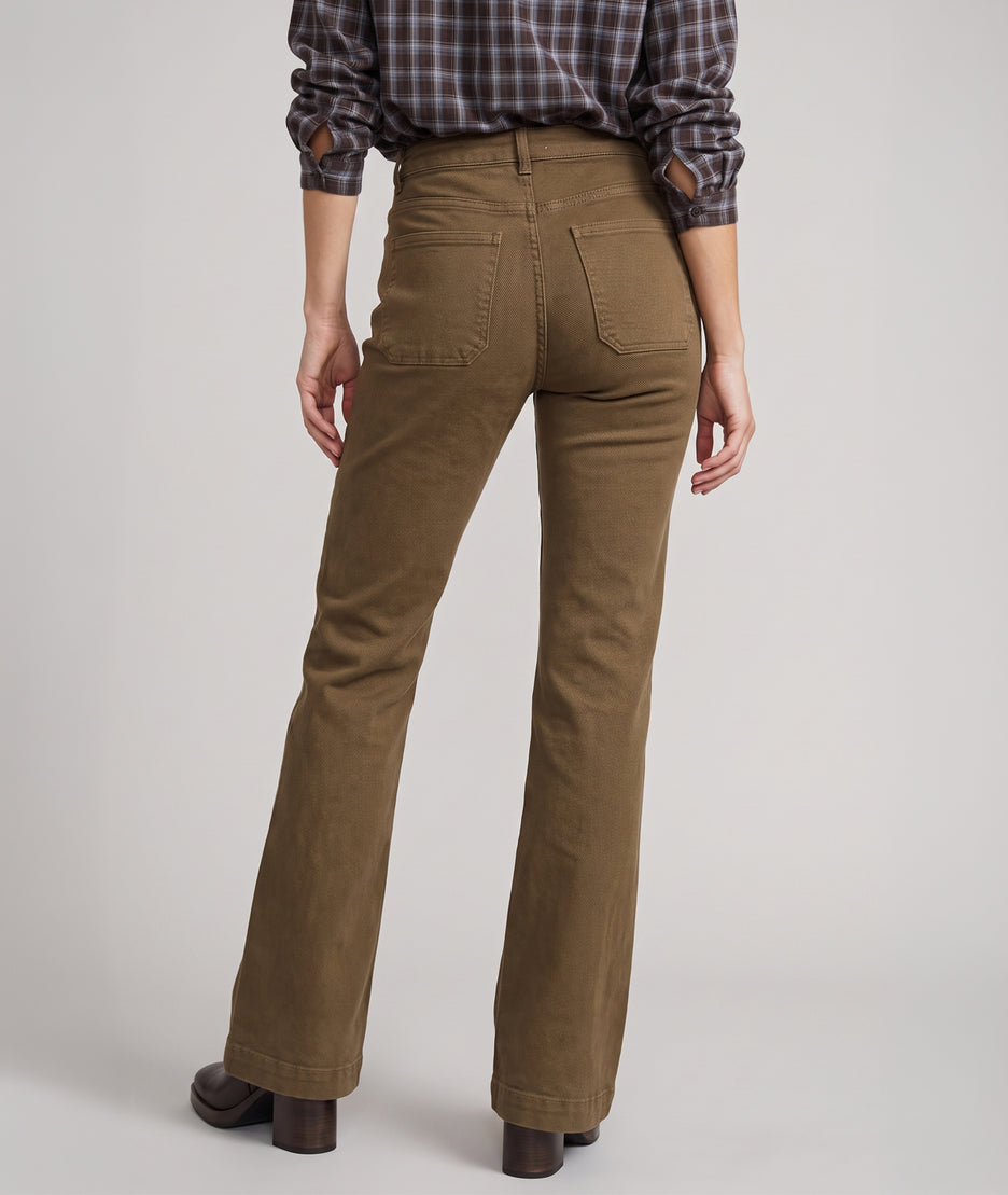 Pantalon wide leg Happy taupe dos - Carnaby