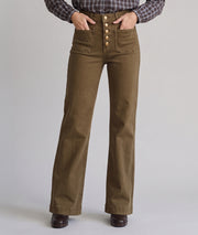 Pantalon wide leg Happy taupe face - Carnaby