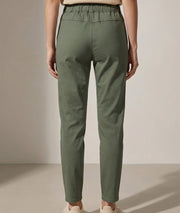 Pantalon Kaina coupe carotte kaki dos 