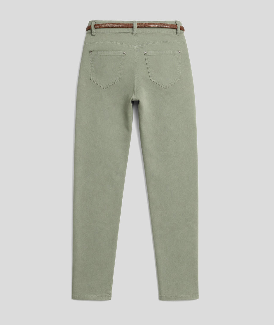 Pantalon Lola avec ceinture sauge dos