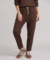 Pantalon jogging Marion coupe carotte - marron