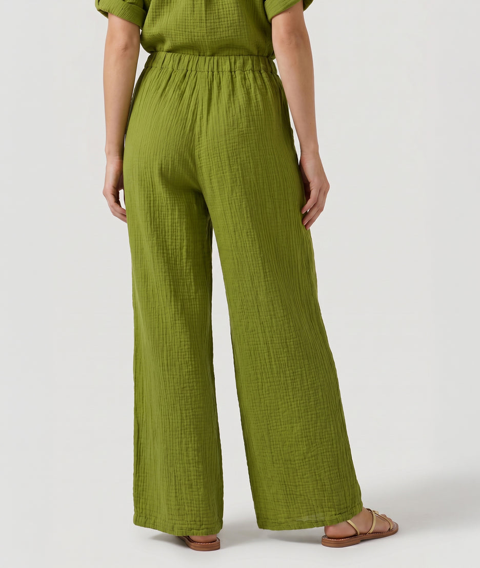 Pantalon Noa vert olive dos — marque Carnaby