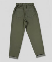 Pantalon Pattyco coupe mom taille élastiquée kaki dos