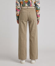 Pantalon Pinca beige large 7/8 taille haute avec ceinture — Carnaby