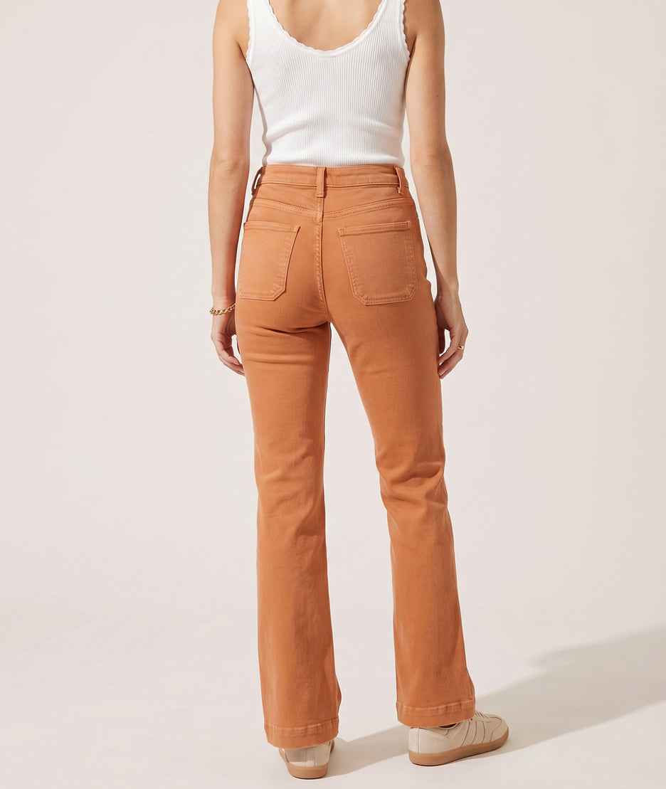 Pantalon Rainbow à boutons fantaisies saumon dos