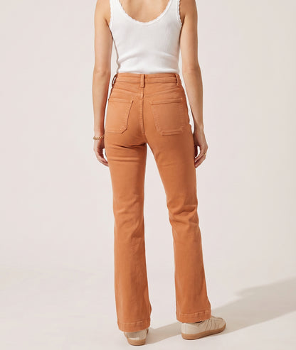 Pantalon Rainbow à boutons fantaisies saumon dos