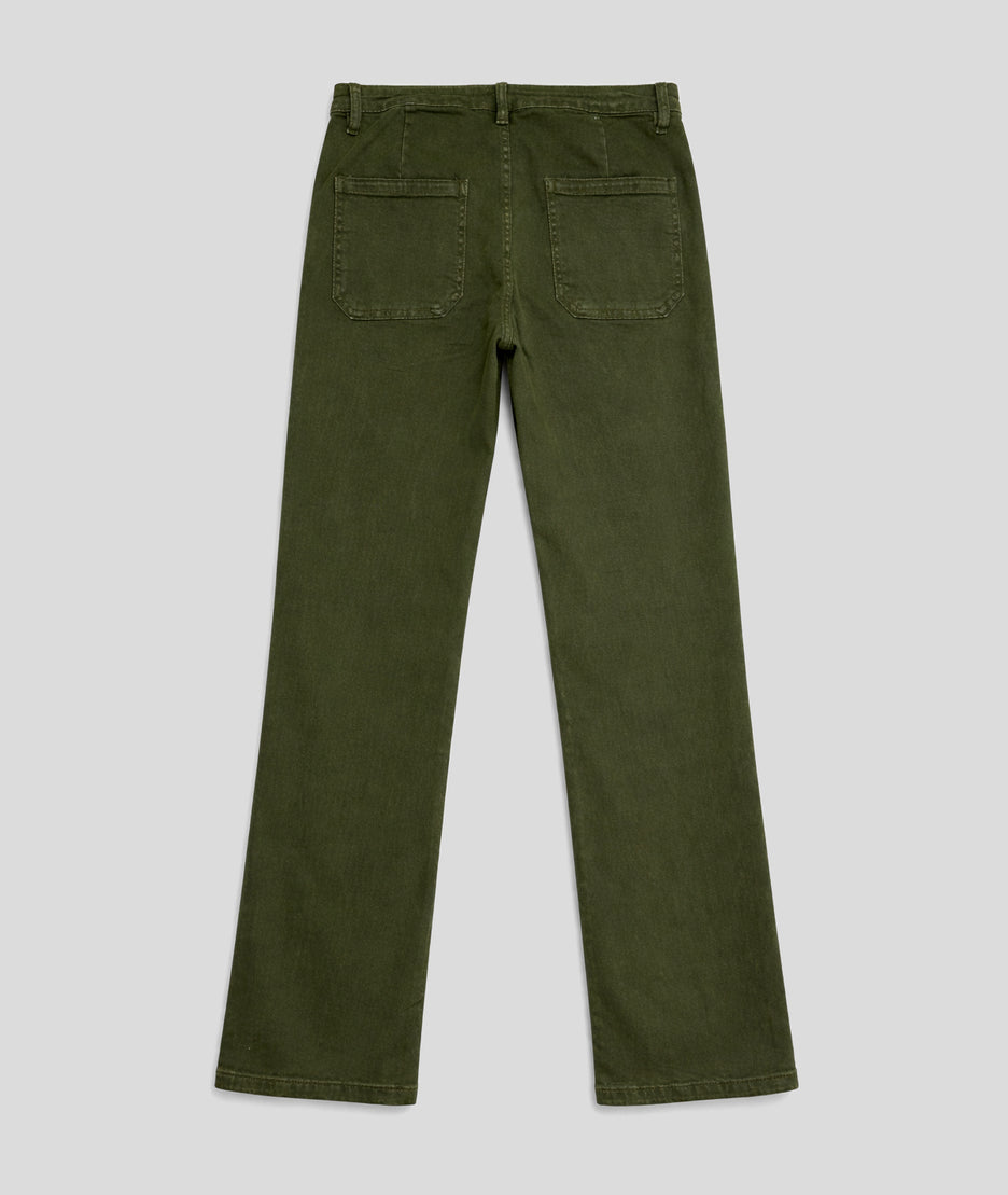 Pantalon Vini flare kaki dos