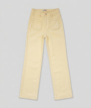 Pantalon Tress flare avec poches carrée jaune face